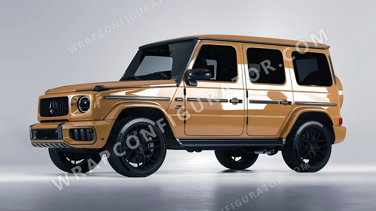 Yellow Mercedes-Benz G Class AMG 2025 wrapped in Colourshield PPF by HyperPro Desert Yellow HGF46-P