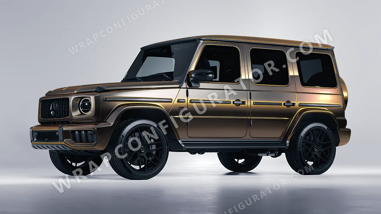 Yellow Mercedes-Benz G Class AMG 2025 wrapped in Colourshield PPF by HyperPro Gray Gold CGM13-P
