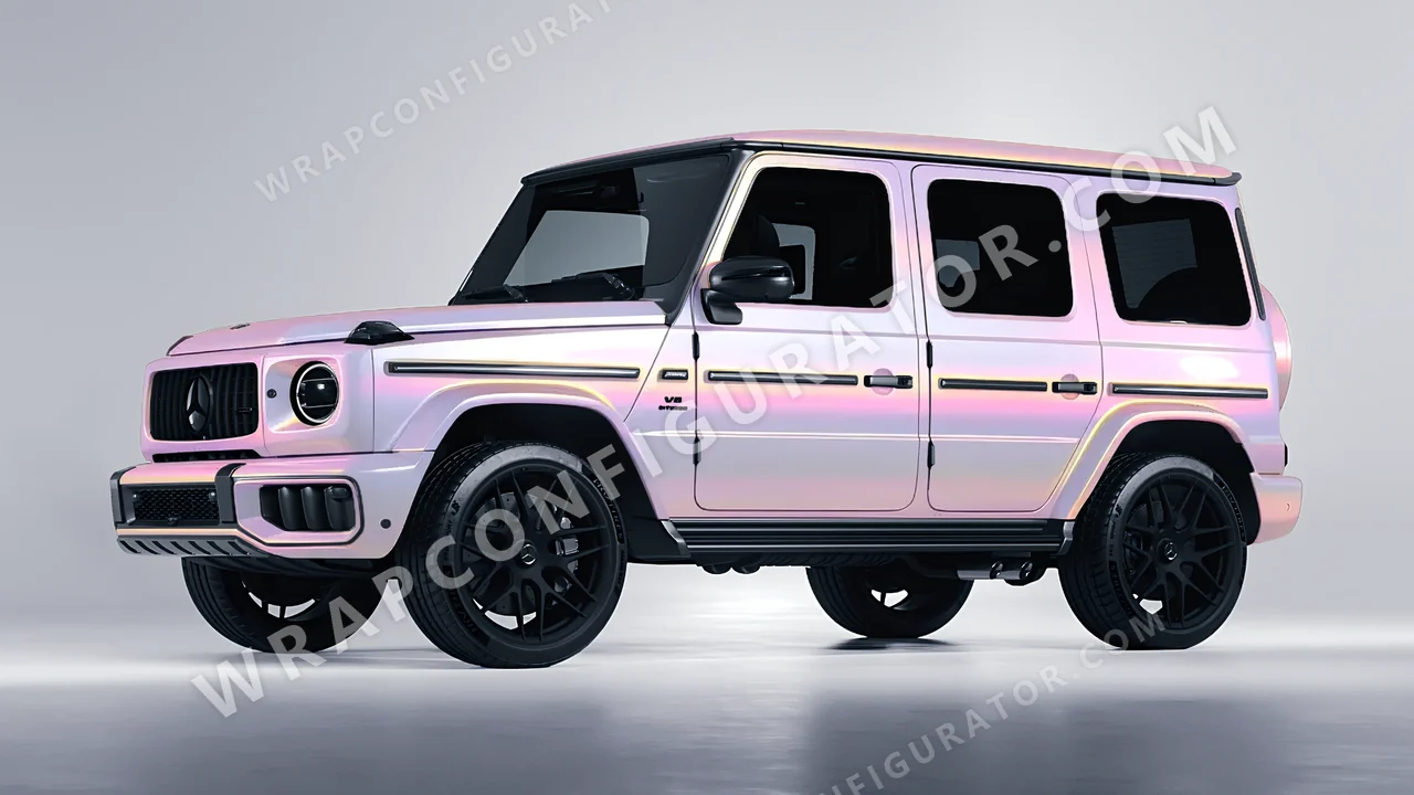 Yellow Mercedes-Benz G Class AMG 2025 wrapped in Colourshield PPF by HyperPro Purple/Pink/Gold CGM20-P
