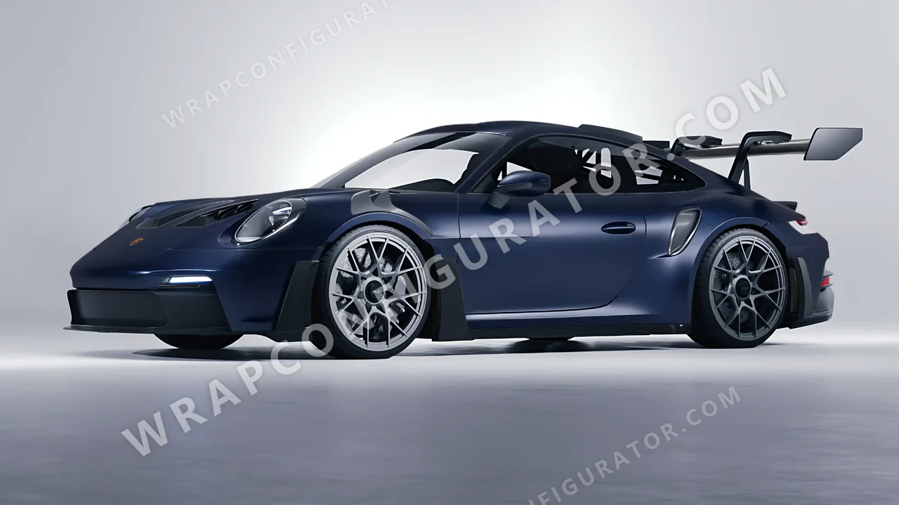 Black Porsche 911 GT3 RS 2024 wrapped in ORACAL Moonlight 970RA-190M
