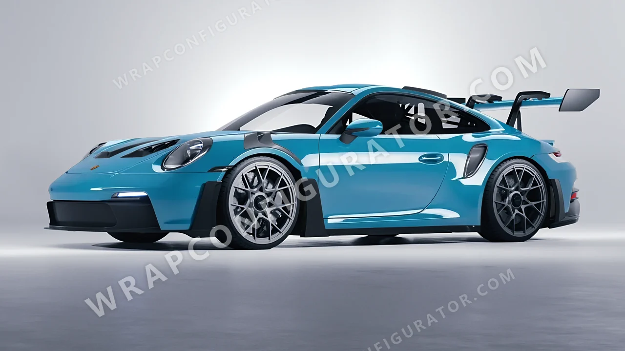 Blue Porsche 911 GT3 RS 2024 wrapped in Avery Dennison Park Avenue Blue SW900-703-O