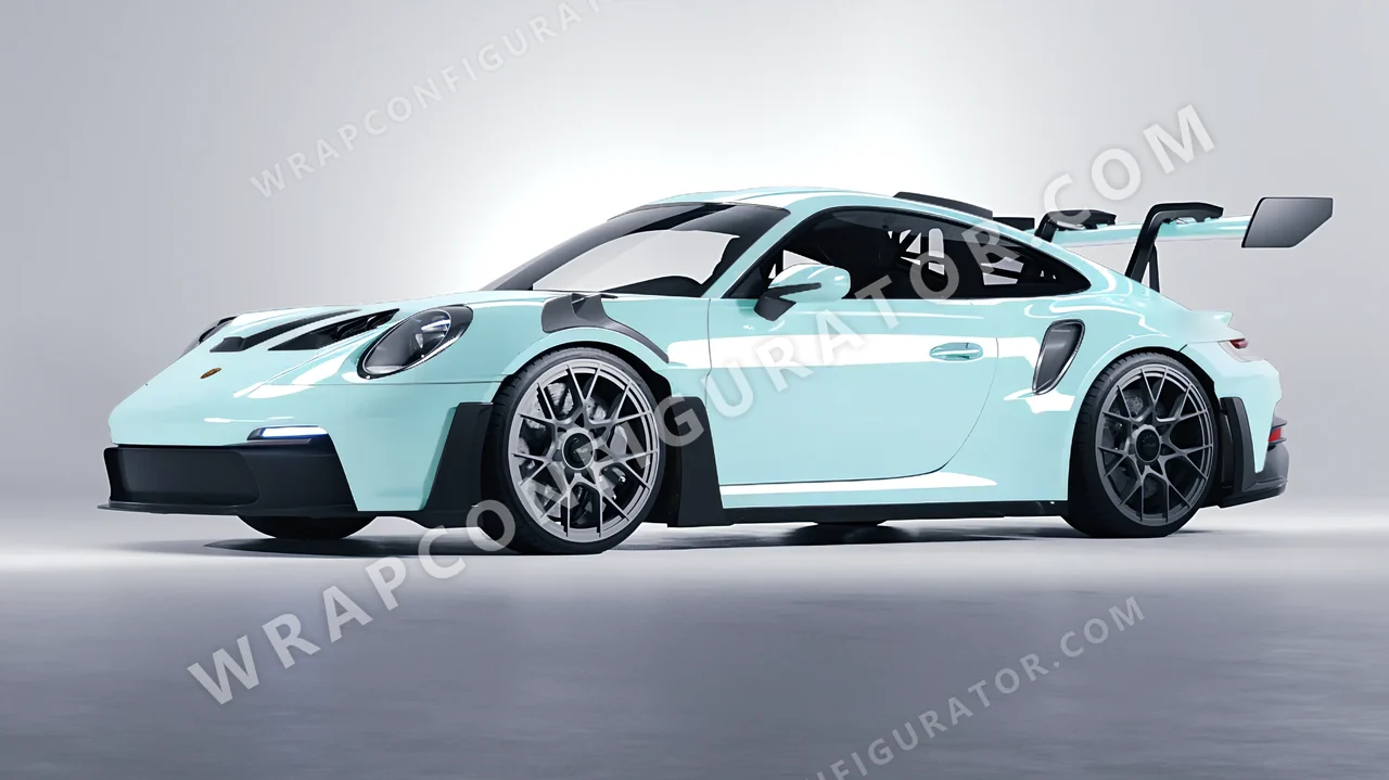 Blue Porsche 911 GT3 RS 2024 wrapped in Colourshield PPF by HyperPro Baby Blue HGF29-P