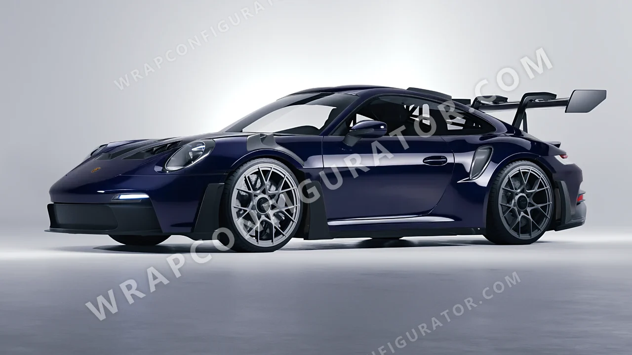 Blue Porsche 911 GT3 RS 2024 wrapped in Colourshield PPF by HyperPro Cobalt Blue GAF46-P