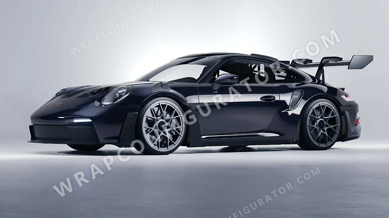 Blue Porsche 911 GT3 RS 2024 wrapped in Colourshield PPF by HyperPro Gray/Blue GAF25-P