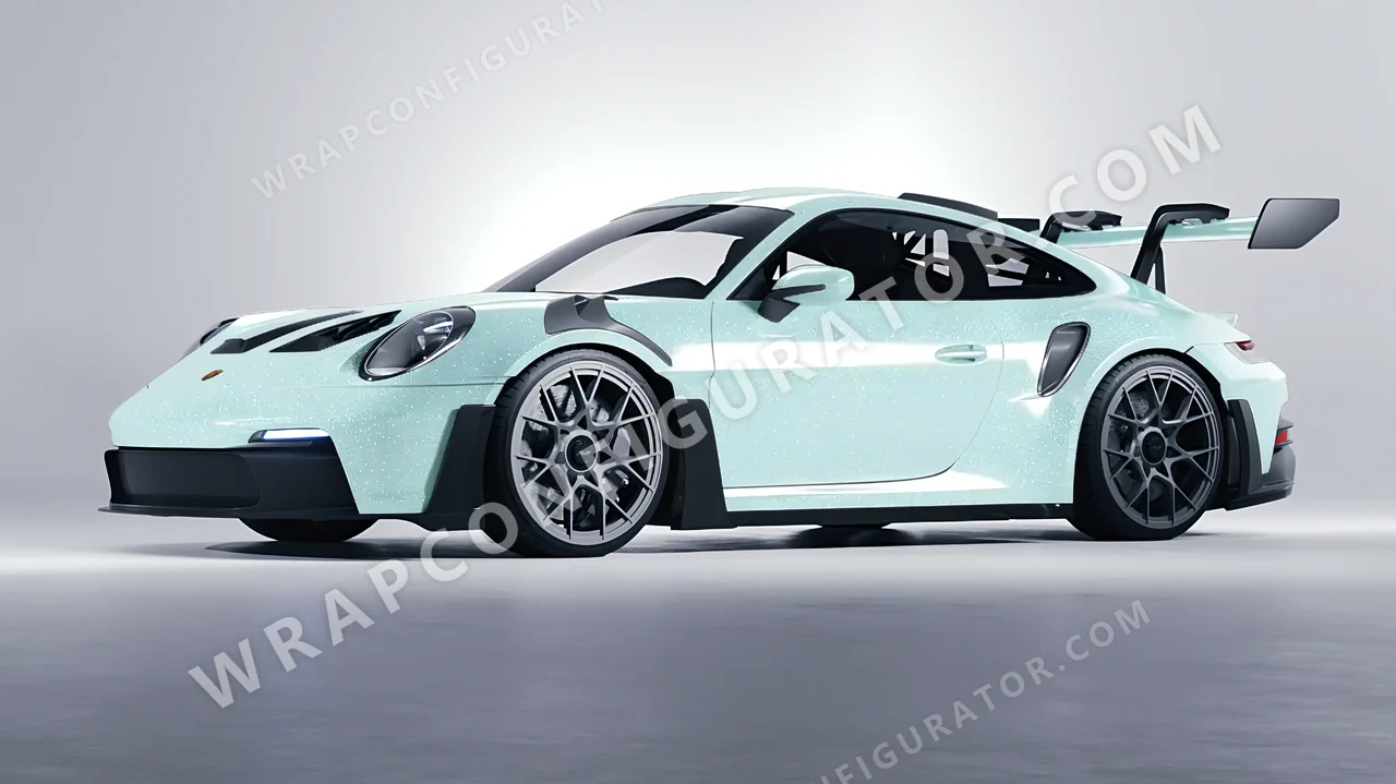 Blue Porsche 911 GT3 RS 2024 wrapped in Colourshield PPF by HyperPro Light Blue GPF10-P
