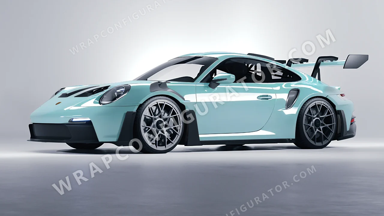 Blue Porsche 911 GT3 RS 2024 wrapped in Colourshield PPF by HyperPro Light Blue HGF69-P