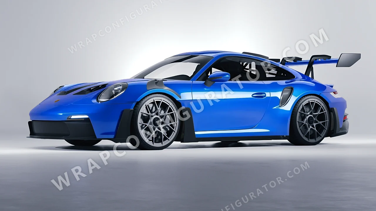 Blue Porsche 911 GT3 RS 2024 wrapped in Colourshield PPF by HyperPro Ocean Blue HGM68-P