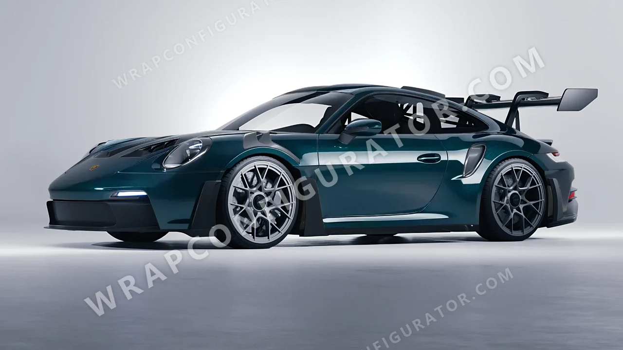 Blue Porsche 911 GT3 RS 2024 wrapped in Colourshield PPF by HyperPro Peacock Blue GAF40-P