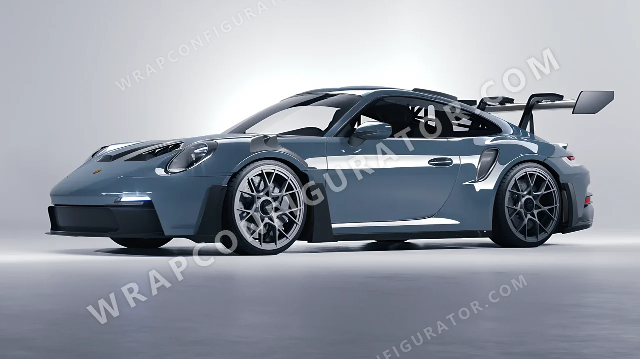 Blue Porsche 911 GT3 RS 2024 wrapped in Colourshield PPF by HyperPro Smoky Blue HGF24-P