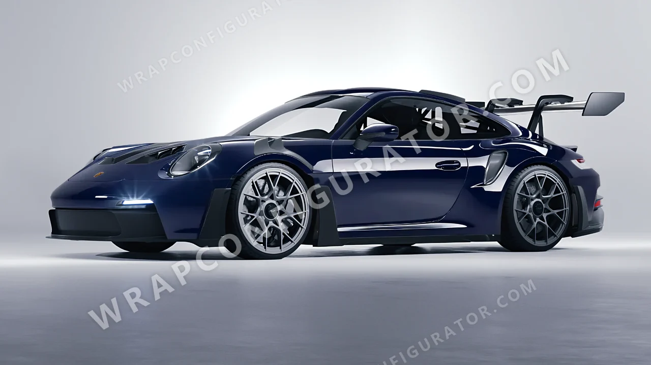 Blue Porsche 911 GT3 RS 2024 wrapped in Inozetek Dynamic PPF SQ Navy SQ102NV