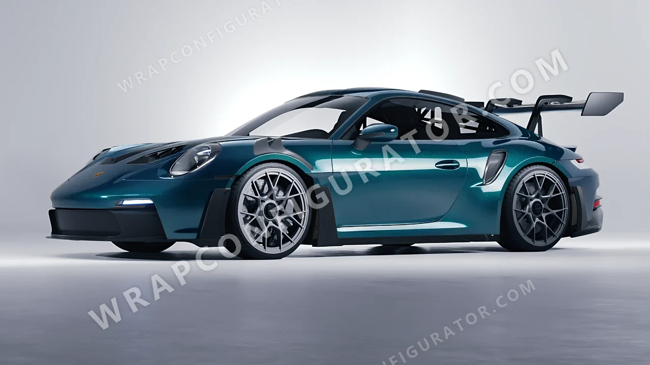 Blue Porsche 911 GT3 RS 2024 wrapped in KPMF Excelsior Blue K75441