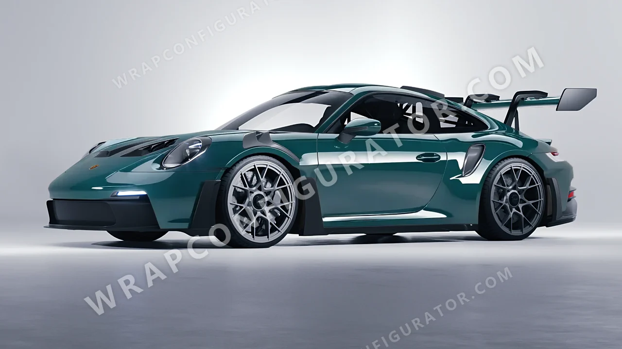 Blue Porsche 911 GT3 RS 2024 wrapped in KPMF Tidal Teal K75413