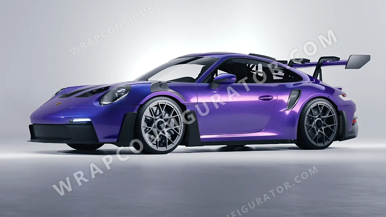 Blue Porsche 911 GT3 RS 2024 wrapped in KPMF Twilight Sky K75417