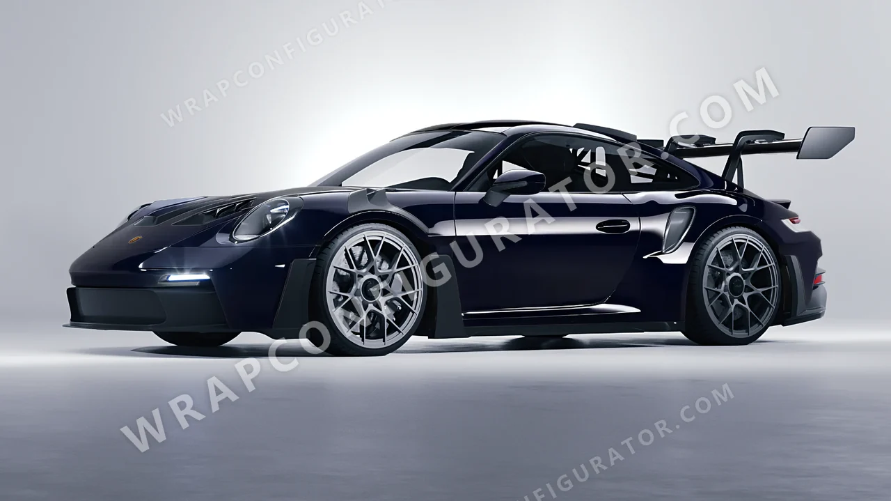 Blue Porsche 911 GT3 RS 2024 wrapped in ORACAL Gt3 Blue 970RA-111G