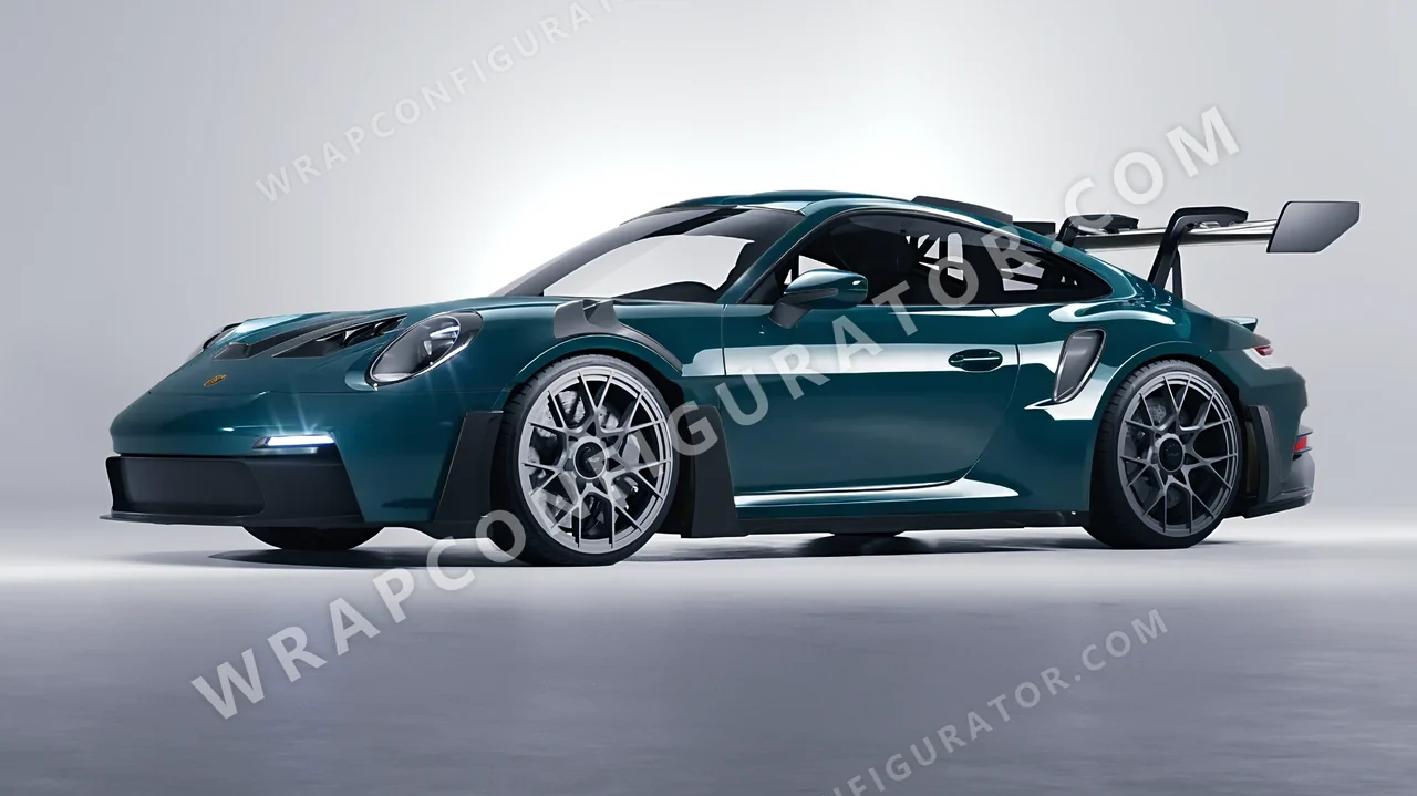 Blue Porsche 911 GT3 RS 2024 wrapped in ORACAL Juniper 970RA-689G