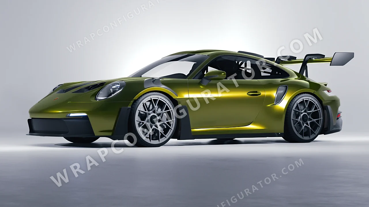 Green Porsche 911 GT3 RS 2024 wrapped in Colourshield PPF by HyperPro Ghost Green MSF14G-P