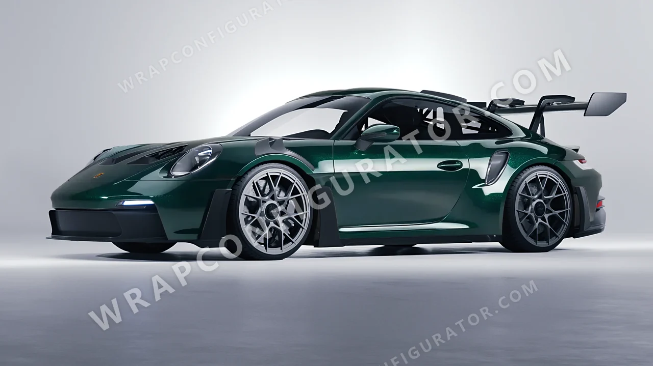 Green Porsche 911 GT3 RS 2024 wrapped in Colourshield PPF by HyperPro Green HGM59-P