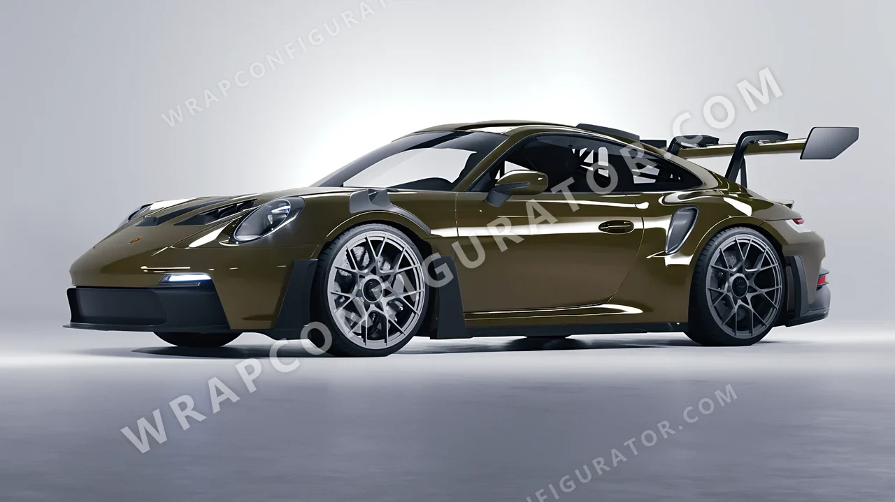 Green Porsche 911 GT3 RS 2024 wrapped in Colourshield PPF by HyperPro Light Grass Green HGF53-P