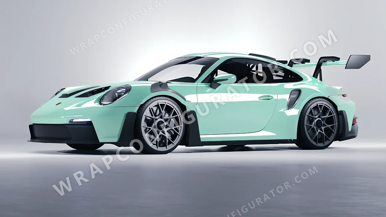 Green Porsche 911 GT3 RS 2024 wrapped in Colourshield PPF by HyperPro Mint Green HGF80-P
