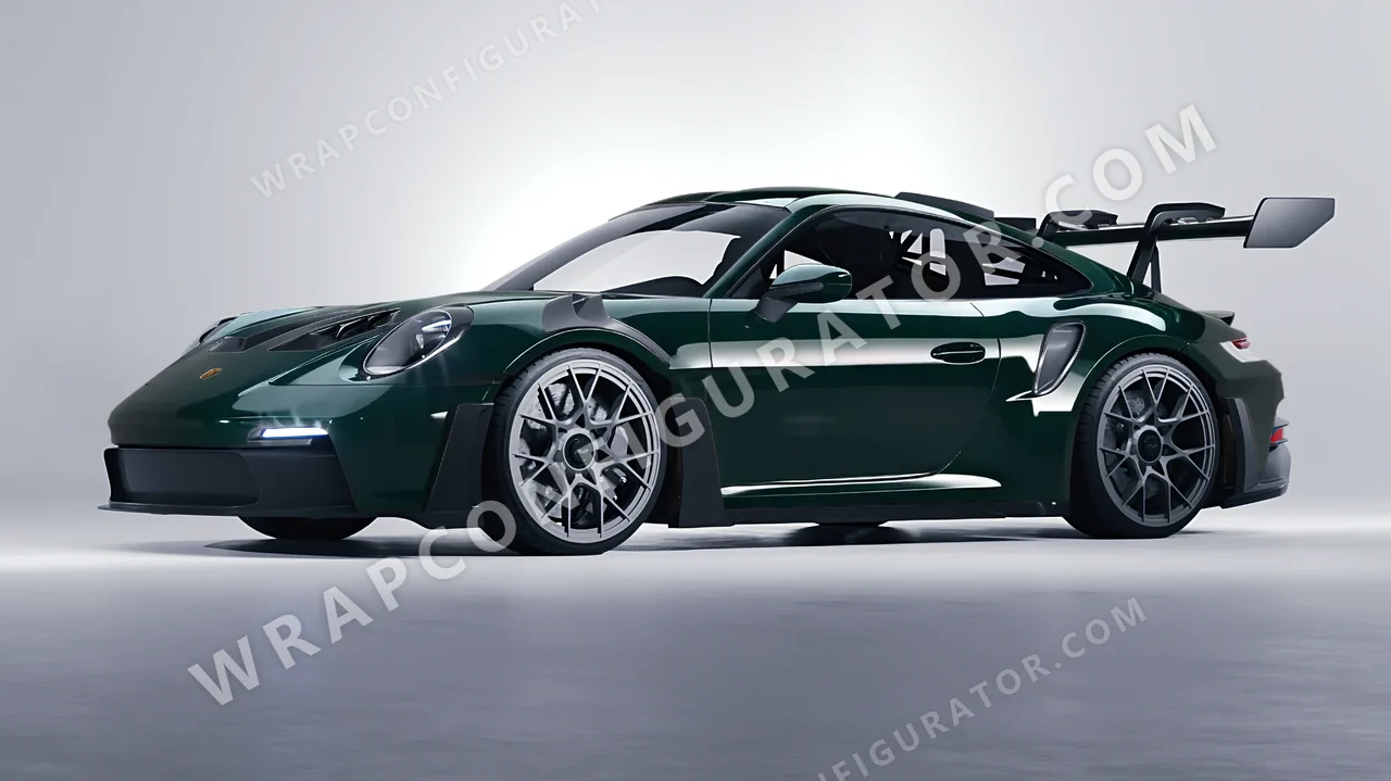 Green Porsche 911 GT3 RS 2024 wrapped in Colourshield PPF by HyperPro Sacramento Green HGF35-P
