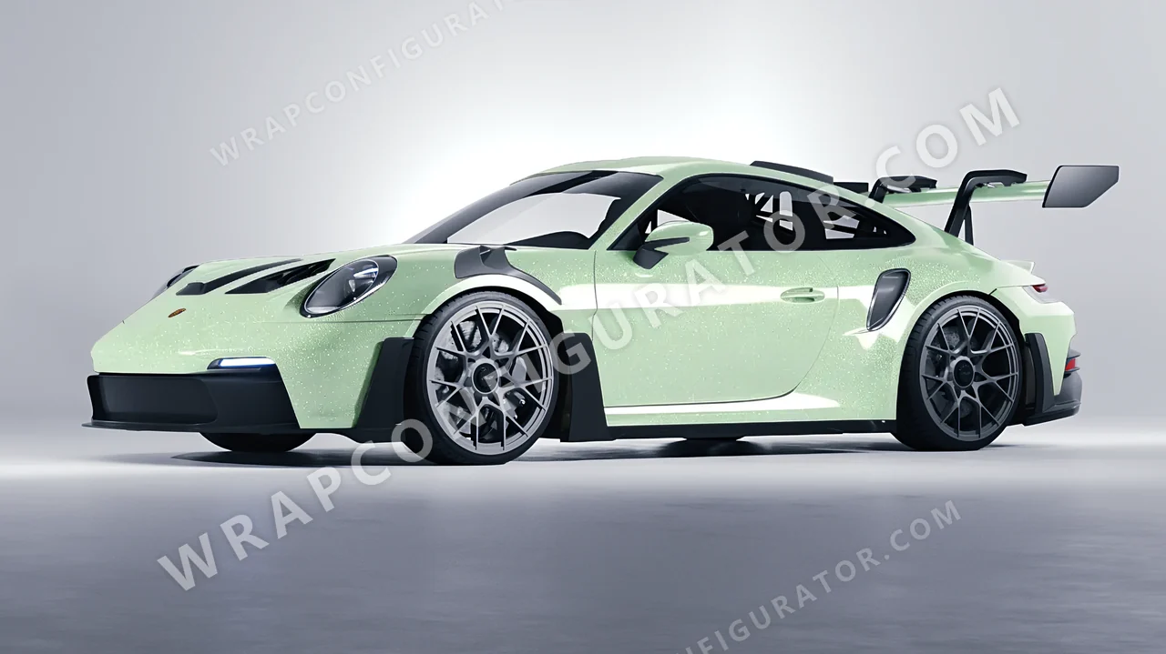 Green Porsche 911 GT3 RS 2024 wrapped in Colourshield PPF by HyperPro Spring Green GPF08-P