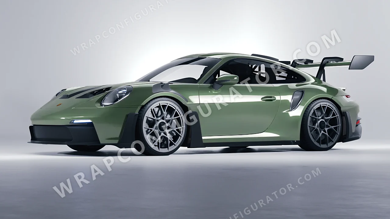 Green Porsche 911 GT3 RS 2024 wrapped in Colourshield PPF by HyperPro Spring Green HGM69-P