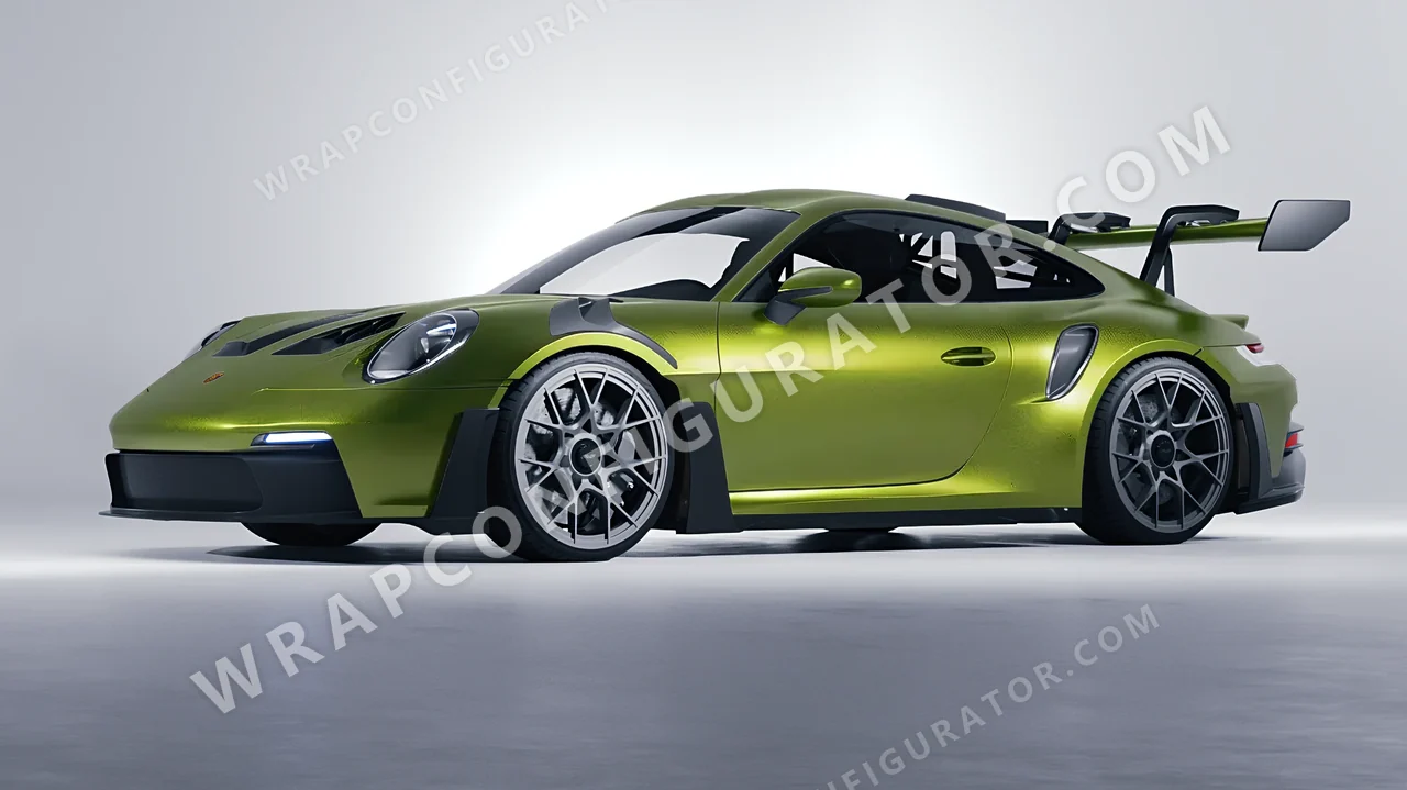 Green Porsche 911 GT3 RS 2024 wrapped in KPMF Matt Viper Green K75542