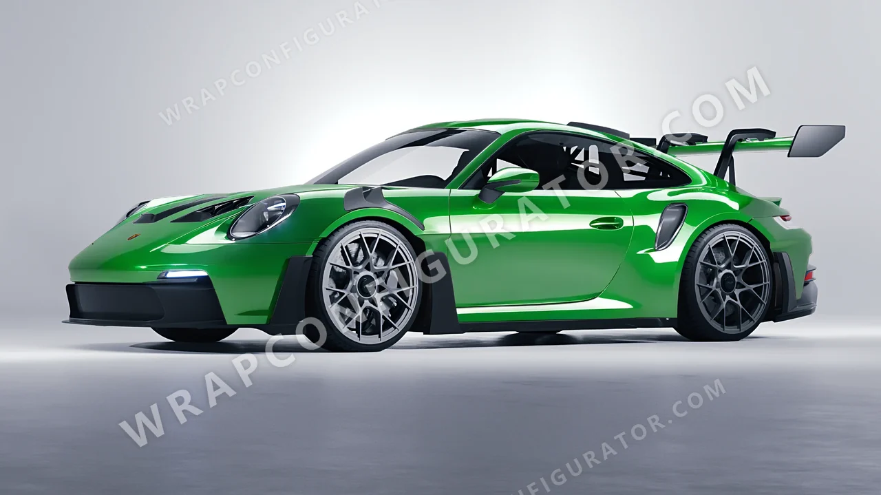 Green Porsche 911 GT3 RS 2024 wrapped in ORACAL Grass Green 970RA-602G