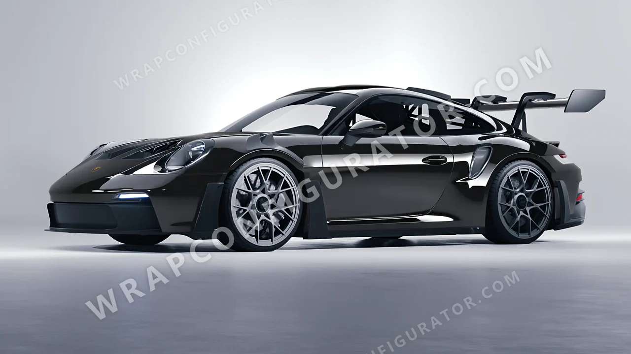 Grey Porsche 911 GT3 RS 2024 wrapped in 3M Meteor Gray HG81