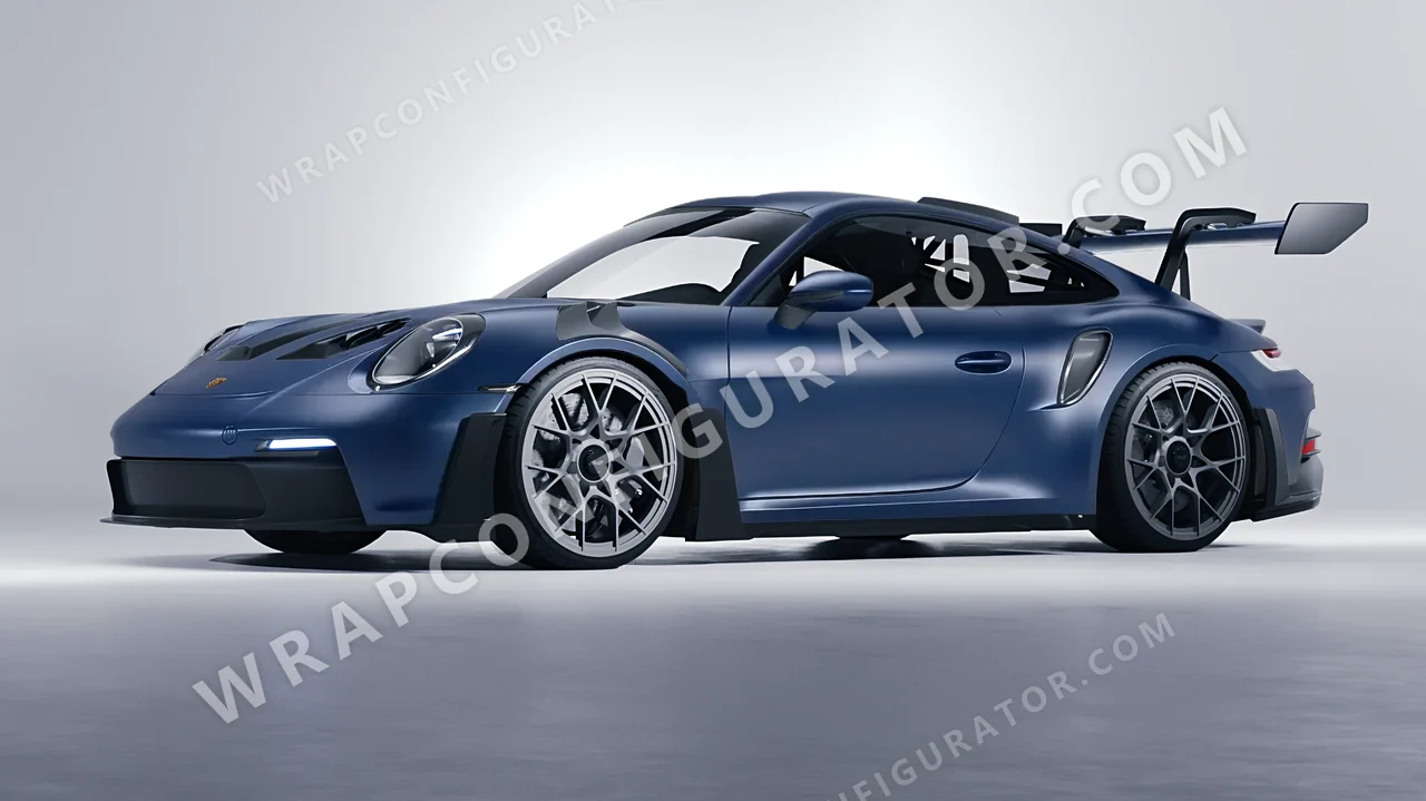 Grey Porsche 911 GT3 RS 2024 wrapped in 3M Satin Thundercloud S271