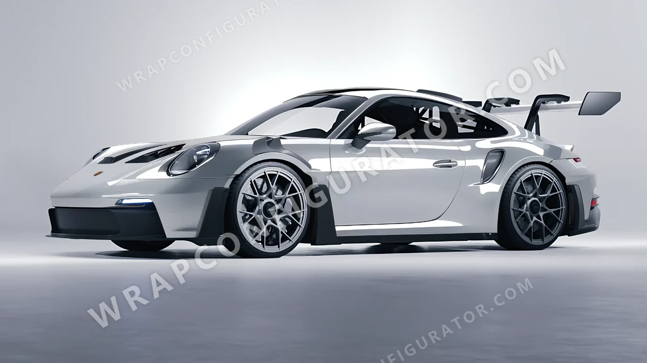 Grey Porsche 911 GT3 RS 2024 wrapped in 3M Storm Gray HG31
