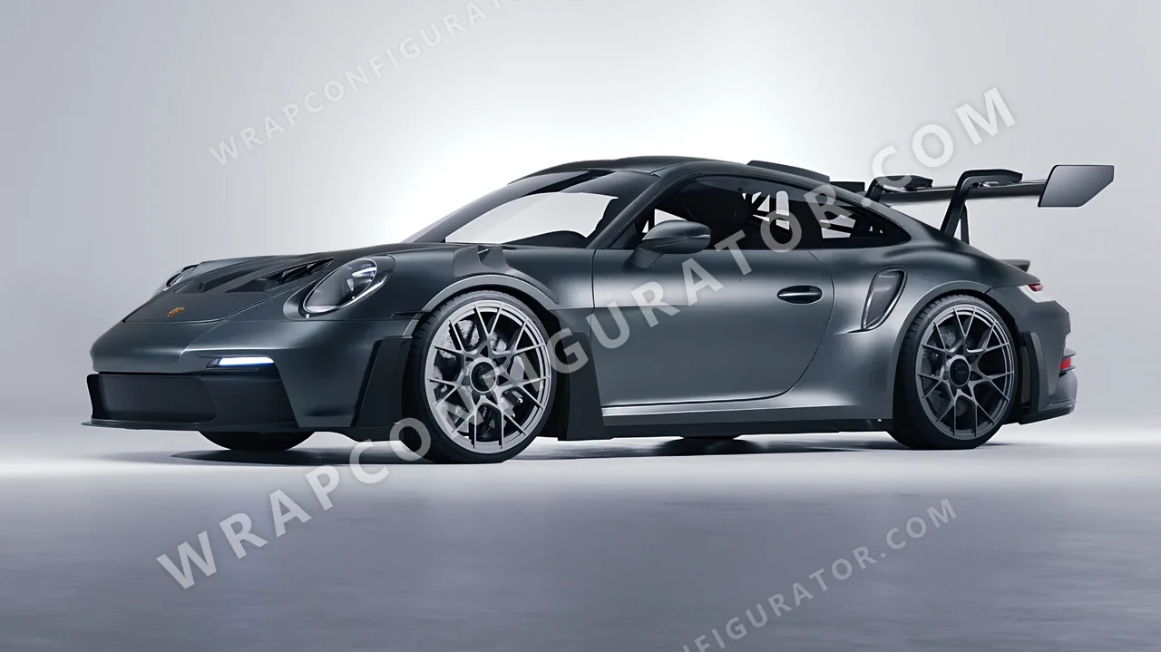 Grey Porsche 911 GT3 RS 2024 wrapped in Avery Dennison Anthracite SW900-858-M