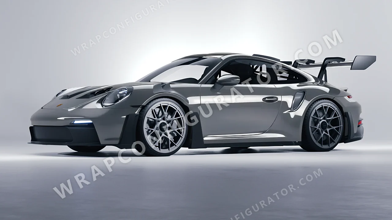 Grey Porsche 911 GT3 RS 2024 wrapped in Avery Dennison Grey SW900-832-O
