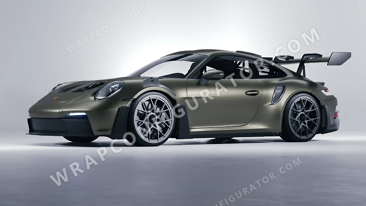 Grey Porsche 911 GT3 RS 2024 wrapped in Avery Dennison Gunmetal SW900-840-M