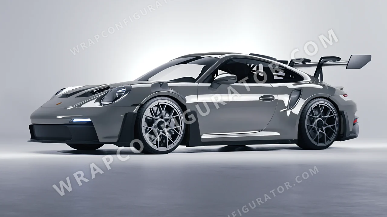 Grey Porsche 911 GT3 RS 2024 wrapped in Avery Dennison Misty Grey SW900-827-O