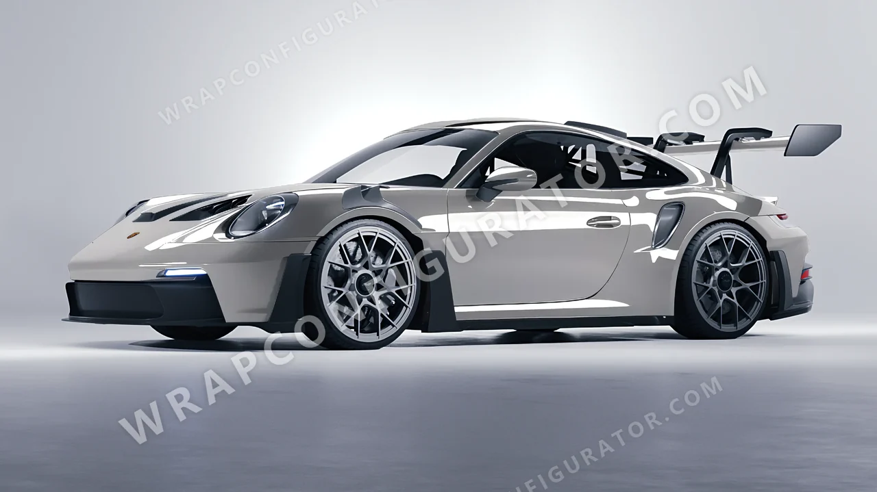 Grey Porsche 911 GT3 RS 2024 wrapped in Colourshield PPF by HyperPro Bright Gray HGF91-P