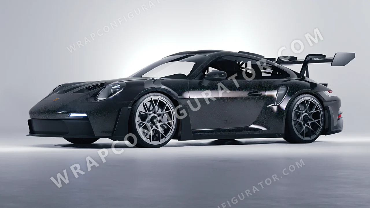 Grey Porsche 911 GT3 RS 2024 wrapped in Colourshield PPF by HyperPro Dark Gray GLF01-P
