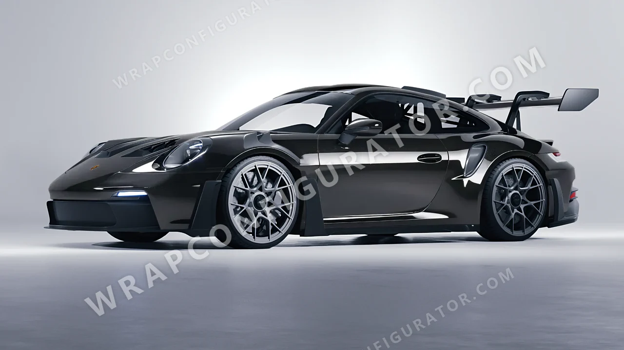 Grey Porsche 911 GT3 RS 2024 wrapped in Colourshield PPF by HyperPro Dark Gray HGM70-P