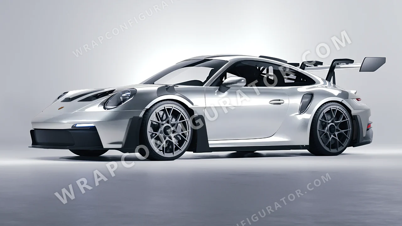 Grey Porsche 911 GT3 RS 2024 wrapped in Colourshield PPF by HyperPro GT Silver GAF09-P