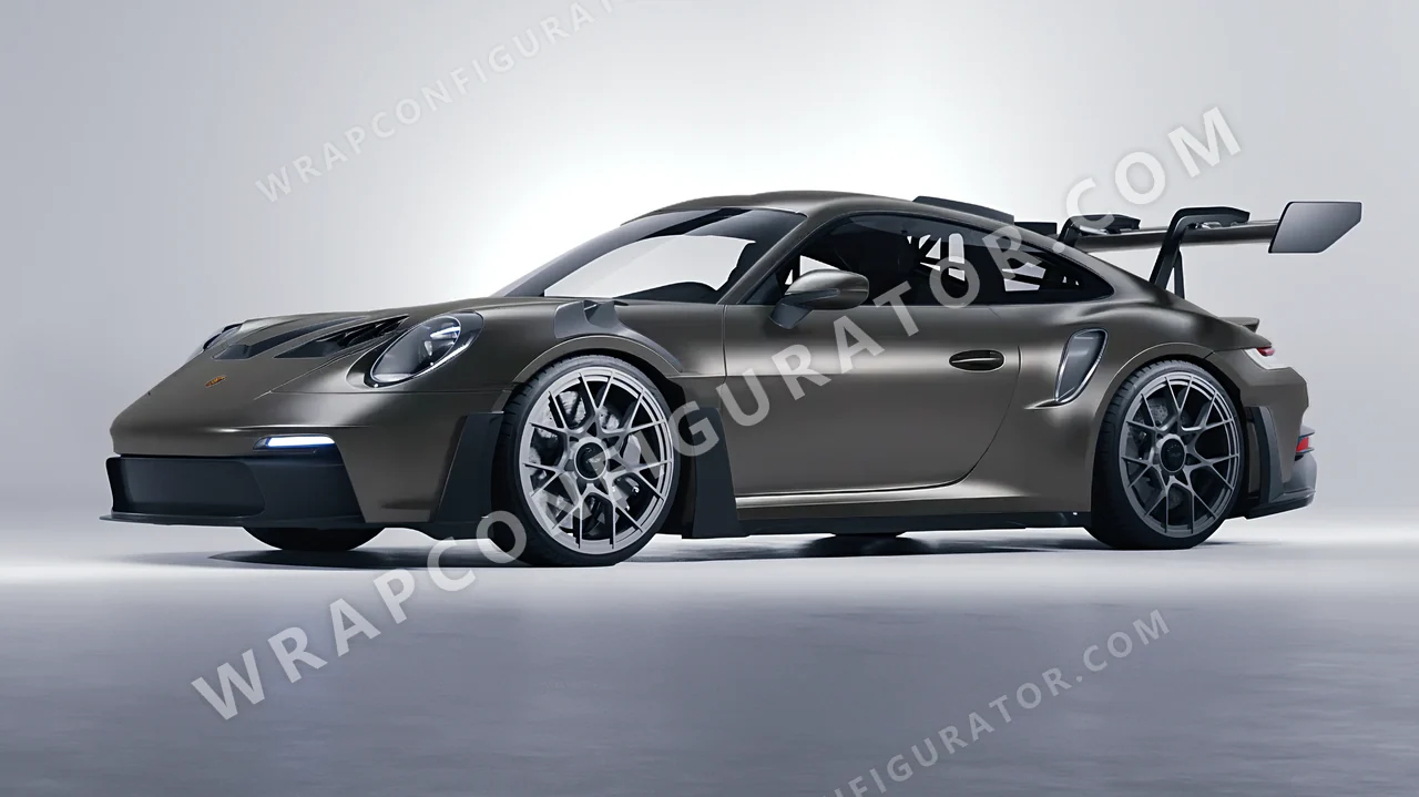 Grey Porsche 911 GT3 RS 2024 wrapped in Colourshield PPF by HyperPro Ink Gray SMF49-P