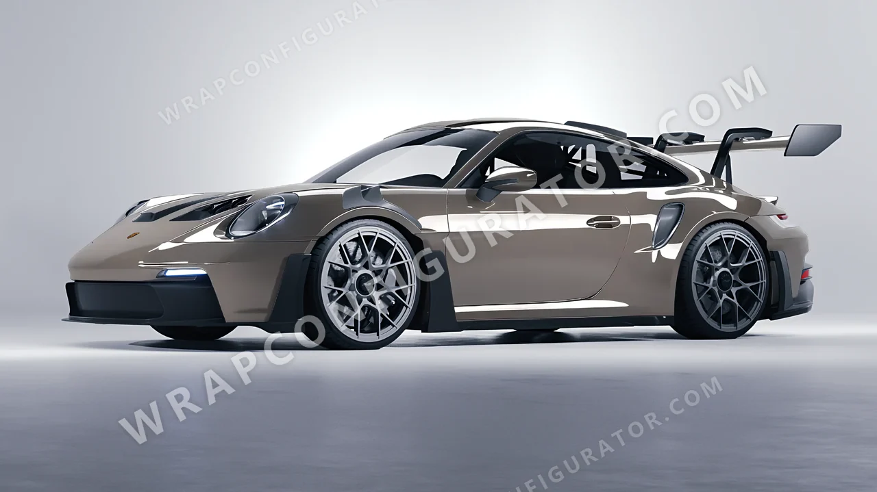 Grey Porsche 911 GT3 RS 2024 wrapped in Colourshield PPF by HyperPro Light Space Gray HGF34-P