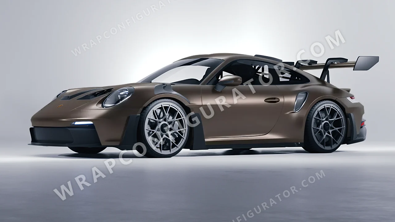 Grey Porsche 911 GT3 RS 2024 wrapped in Colourshield PPF by HyperPro Pebble Gray SMF43-P