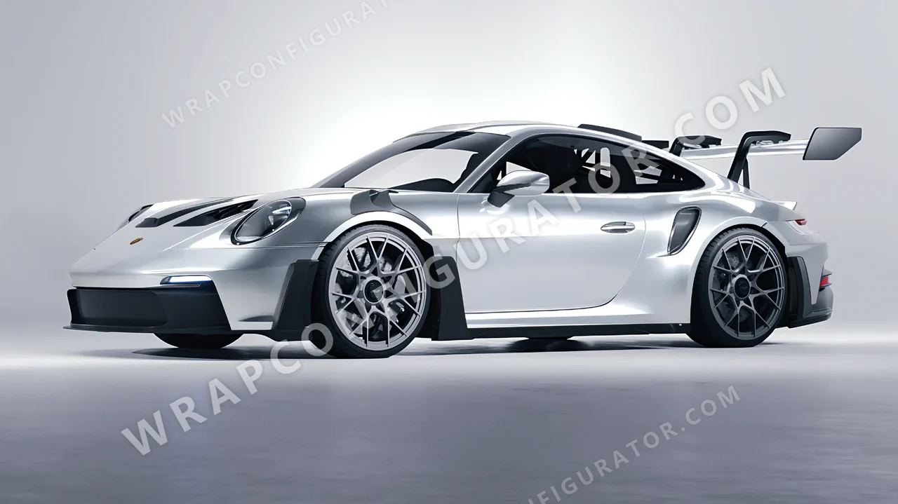 Grey Porsche 911 GT3 RS 2024 wrapped in Colourshield PPF by HyperPro Silver HGM04-P