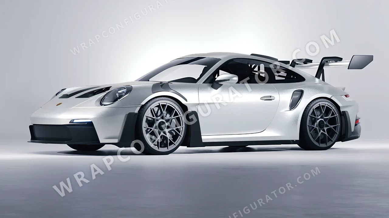Grey Porsche 911 GT3 RS 2024 wrapped in Colourshield PPF by HyperPro Silver MF38-P