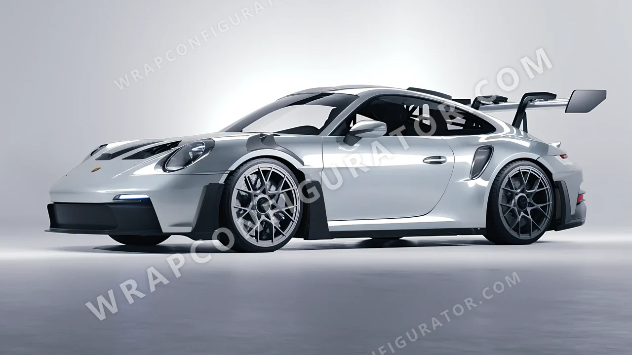 Grey Porsche 911 GT3 RS 2024 wrapped in Inozetek Dynamic PPF Dolphin Grey DPPF904