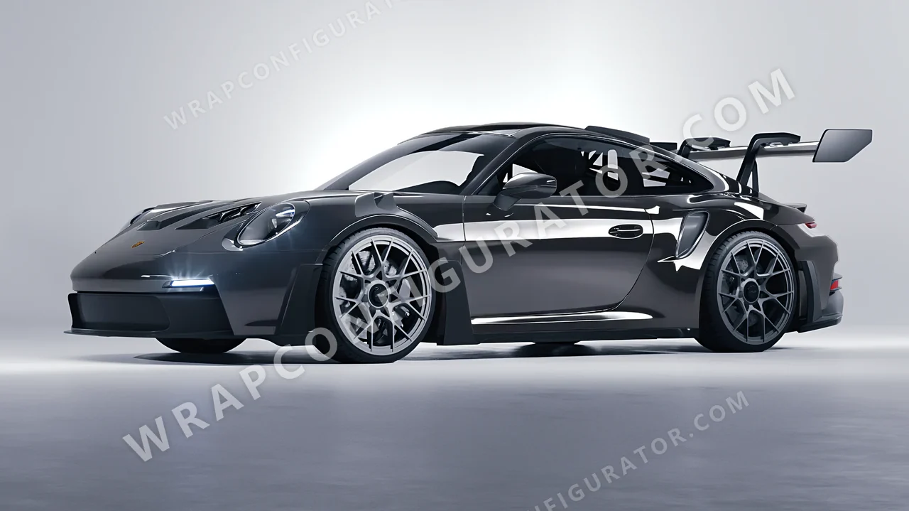 Grey Porsche 911 GT3 RS 2024 wrapped in Inozetek Dynamic PPF Falcon Grey DPPF905
