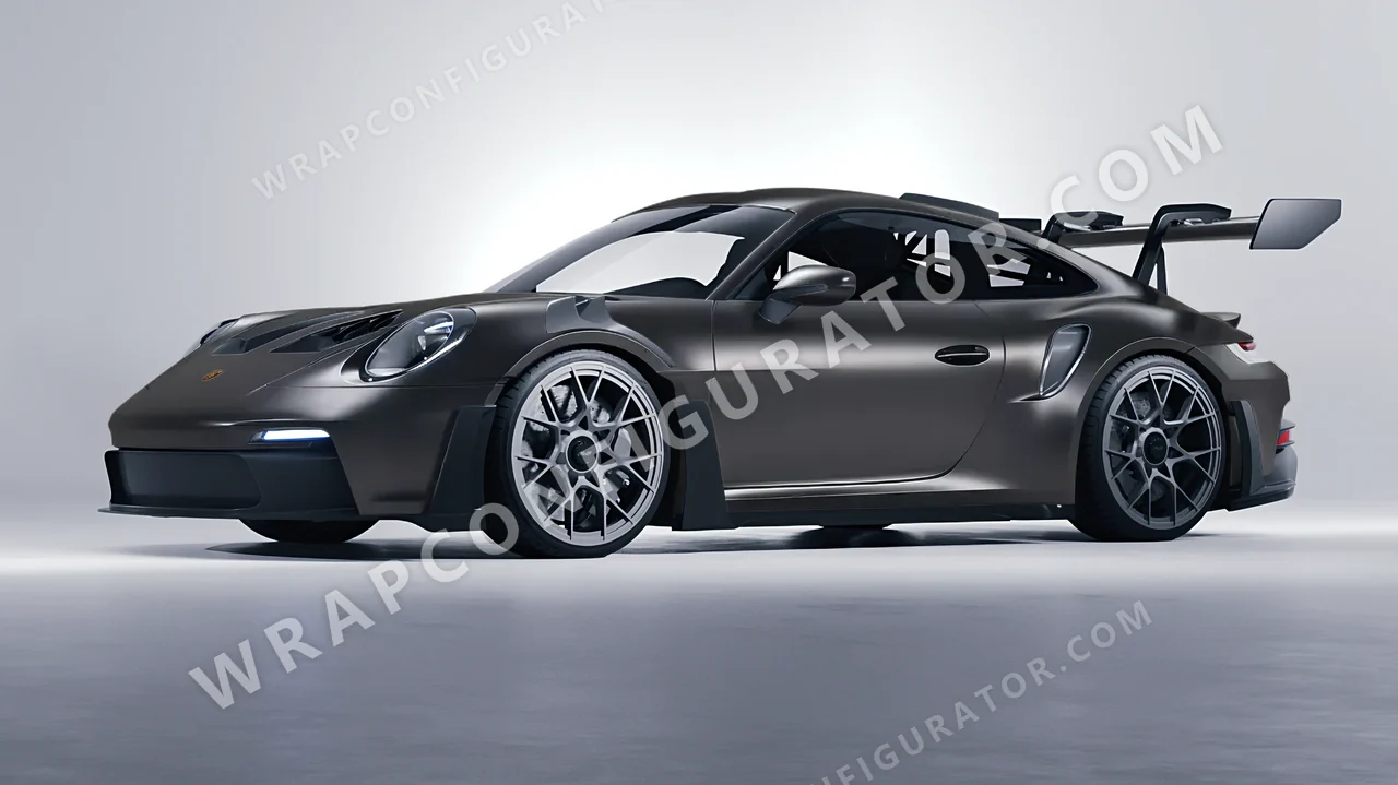 Grey Porsche 911 GT3 RS 2024 wrapped in Inozetek Dynamic PPF Rock Grey DPPF802