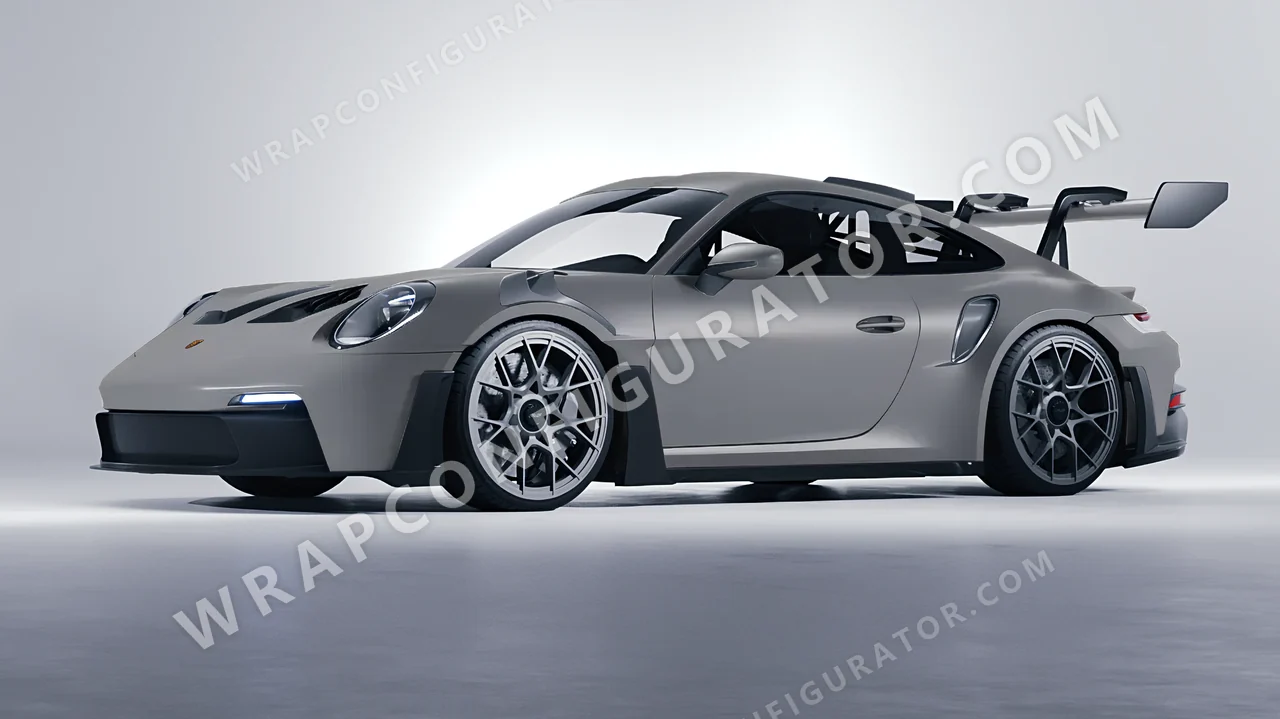 Grey Porsche 911 GT3 RS 2024 wrapped in Inozetek Dynamic PPF Shark Grey DPPF818