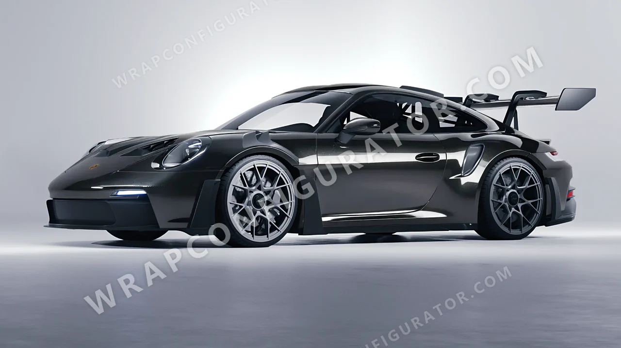 Grey Porsche 911 GT3 RS 2024 wrapped in Inozetek Dynamic PPF Tungsten Grey DPPF907
