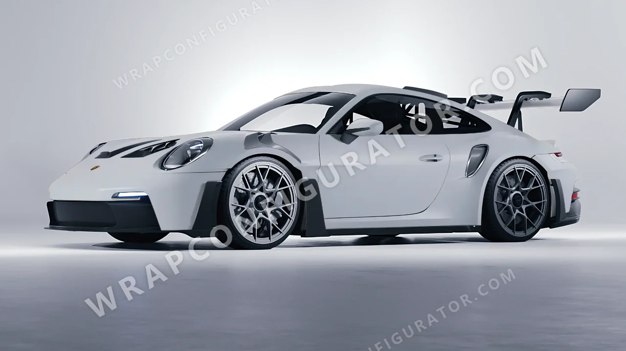 Grey Porsche 911 GT3 RS 2024 wrapped in Inozetek Dynamic PPF Ultimate Grey DPPF809